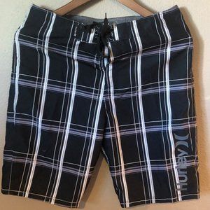 Hurley Boy's Boardshort Black Plaid